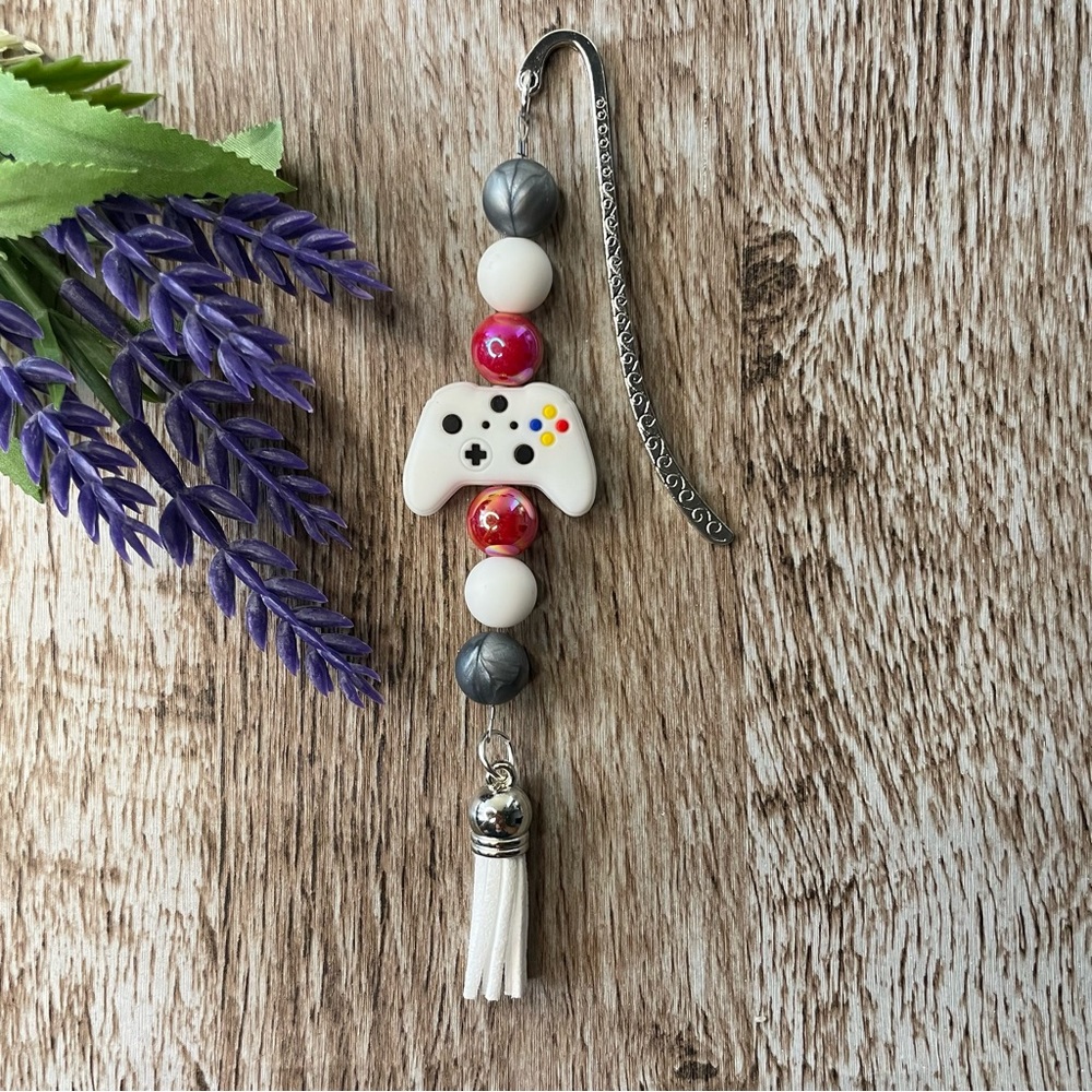 Bookmark Game Handcrafted Artisan Beaded Metal Journal Gift Read Book